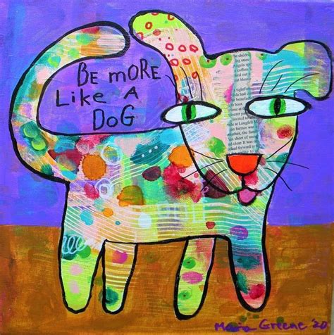 Whimsical Dog Painting Etsy Dog Paintings Painting Colorful Art