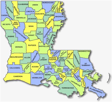 Louisiana Png Map Of Louisiana School Districts Png Download