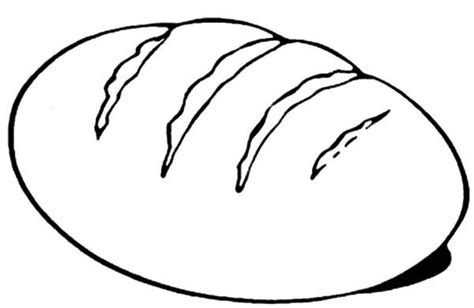 Printable Bread Loaf Sketch Coloring Page