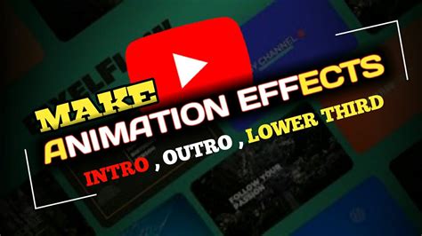 Create Professional Introtittle Animation And Lower Third For Video