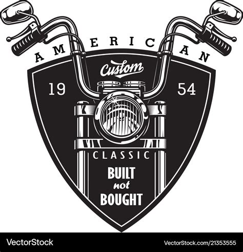 Vintage Custom American Motorcycle Logo Royalty Free Vector