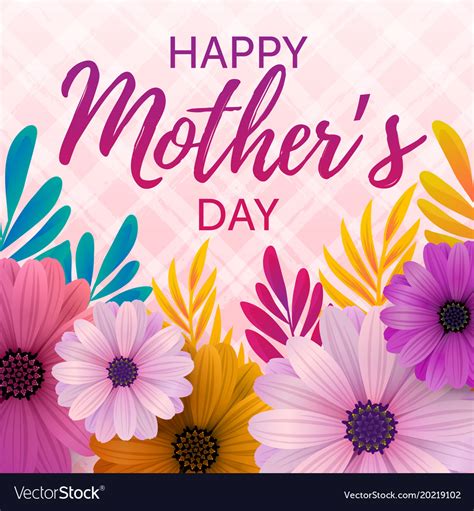 Mother is the best friend, protector and teacher. Happy mothers day card Royalty Free Vector Image