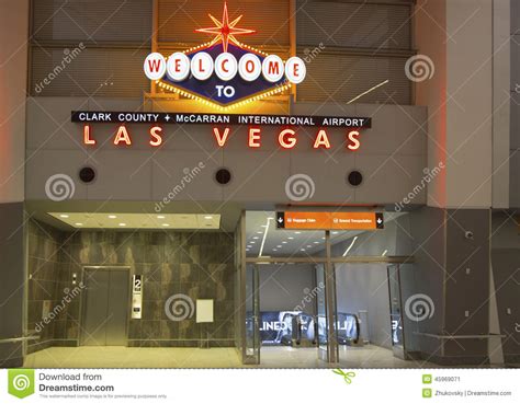 Welcome To Las Vegas Sign In Mccarran International Airport In Las
