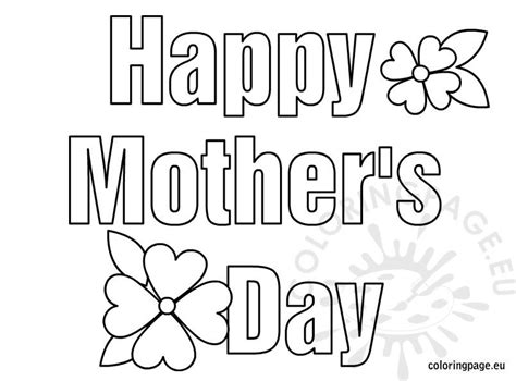Fantastic greeting card designs that will make your mom happy. Happy Mother's Day coloring - Coloring Page