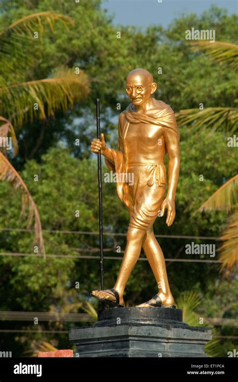 Statue Of Mahatma Gandhi Kollam Kerala India Stock Photo Alamy