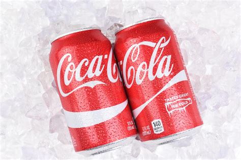 Two Coca Cola Cans With Condensation Editorial Stock Photo Image Of Coke Beverage
