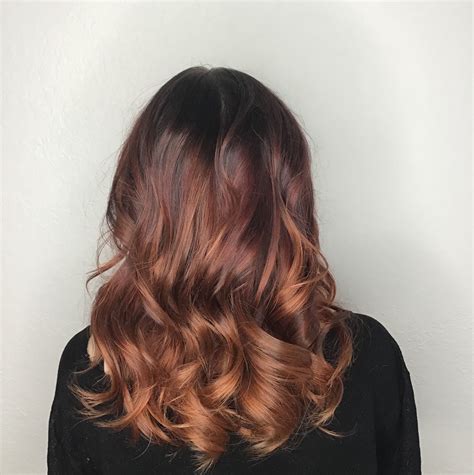 10 Copper Ombre Long Hair Fashion Style