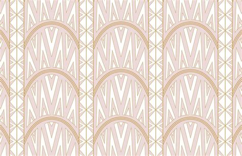 Pink Gatsby Themed Wallpaper Art Deco Design Muralswallpaper Art