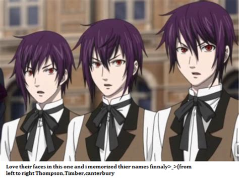 Black Butler Ii The Demon Triplets Thompson Timber And Canterbury