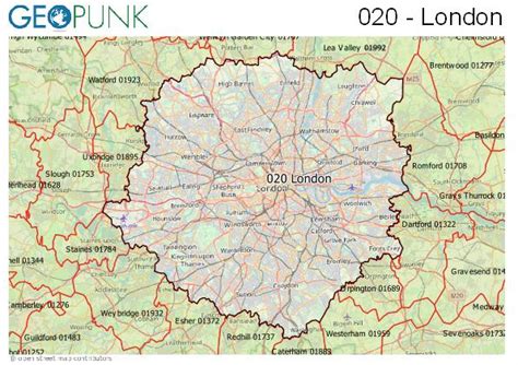 020 View Map Of The London Area Code