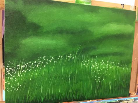 Acrylic Painting Tutorial How To Paint Grass Lainey Love