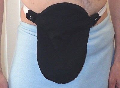 Black Ostomy Colostomy Urostomy Pouch Bag Fastomy Cover For Convatec