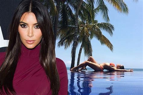 Kim Kardashian Bids Farewell To Sunny Mexico With Steamy Bikini Photo