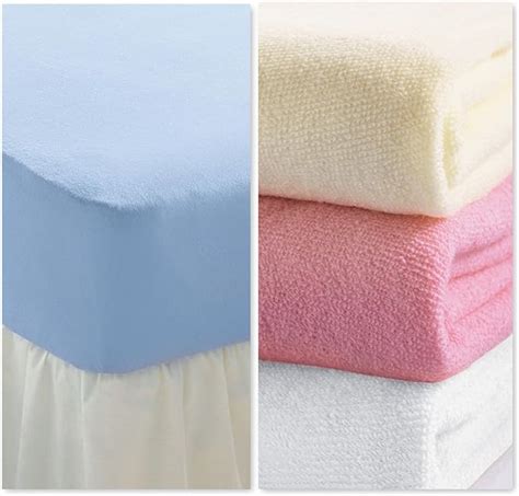 Stretch Terry Towelling Fitted Sheets In 4 Colours And 3 Sizes Pink