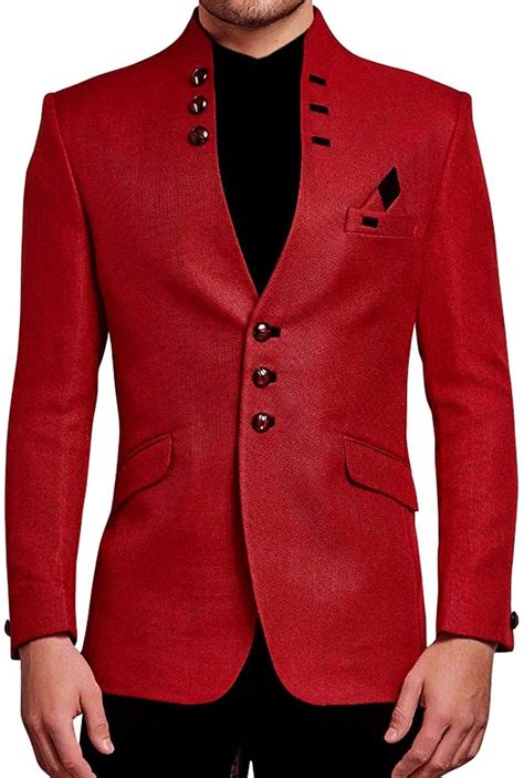 Mens Red Designer Blazer Bespoke Sport Coat Jute Jacket Etsy