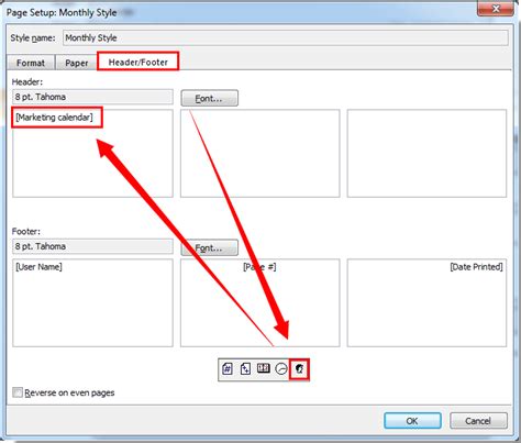 How To Print Outlook Calendar Name In Header