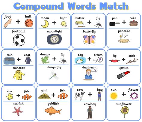 6 Best Printable Compound Word Match Pdf For Free At Printablee