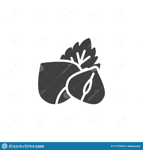 Hazelnut With Leaf Vector Icon Stock Vector Illustration Of Hazel