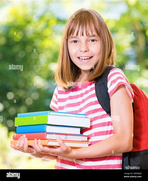 Happy Teenage School Girl Hi Res Stock Photography And Images Alamy