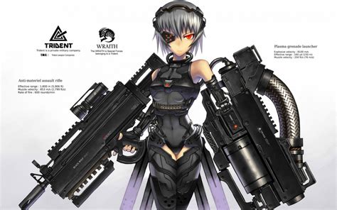 Wallpaper Anime Girls Weapon Original Characters Toy Assault