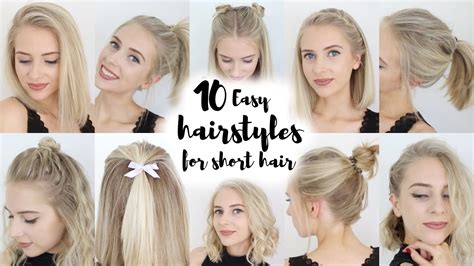 Easy Hairstyles For Short Hair Youtube