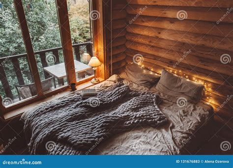 Cozy Winter Weekend In Log Cabin Stock Image Image Of Inside Place