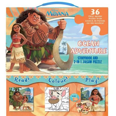 Disney Moana Ocean Adventure Storybook And In Jigsaw Puzzle Big W