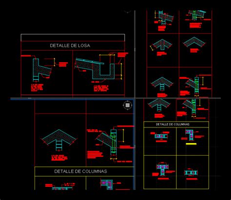 Slabs Pins And Columns Dwg Detail For Autocad • Designs Cad