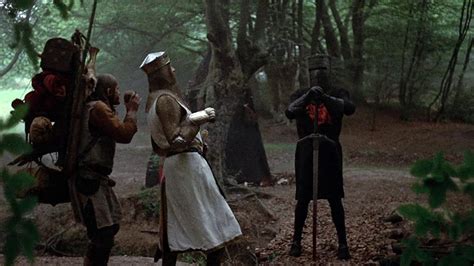 Black Knight Scene In Monty Python And The Holy Grail Illustrated Fiction