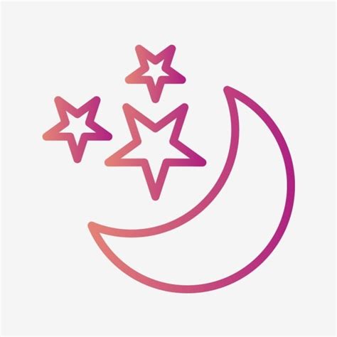 Vector Moon And Stars Icon Moon Night Stars Png And Vector With