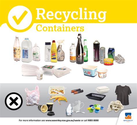 Yellow Lid Recycling Bin Waverley Council