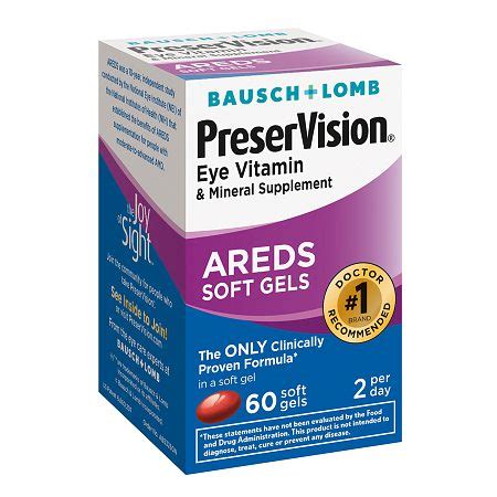 Preservision Eye Vitamin And Mineral Supplement With Areds Softgels Walgreens