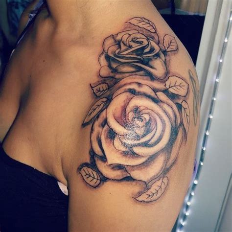 If so, this gorgeous and dramatic shoulder piece is for you. Rose Shoulder Tattoo Designs, Ideas and Meaning | Tattoos ...