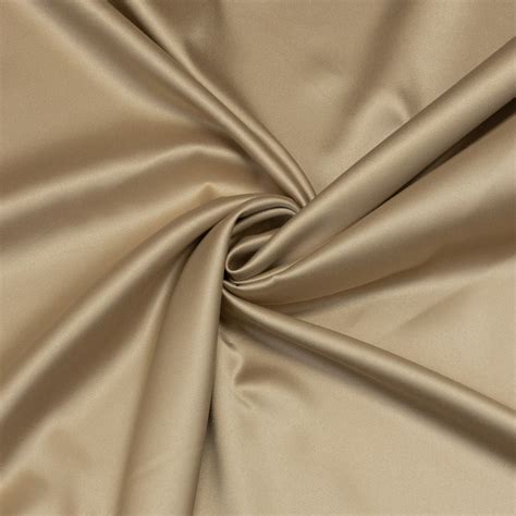 Leichter Satin Uni Beige Mahlerstoffe