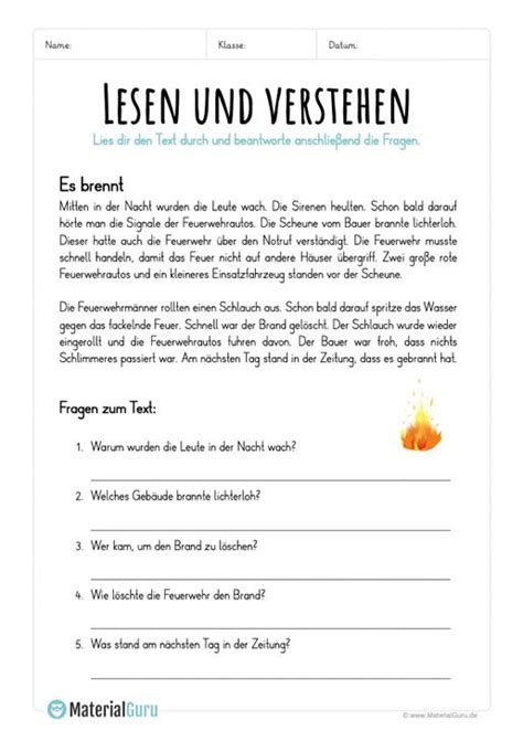 Kostenlose leseprobe / lesetext für das fach deutsch in der grundschule klasse 3 und 4 mit musterlösung. Ein kostenloses Arbeitsblatt zum Thema "Lesen & Verstehen ...