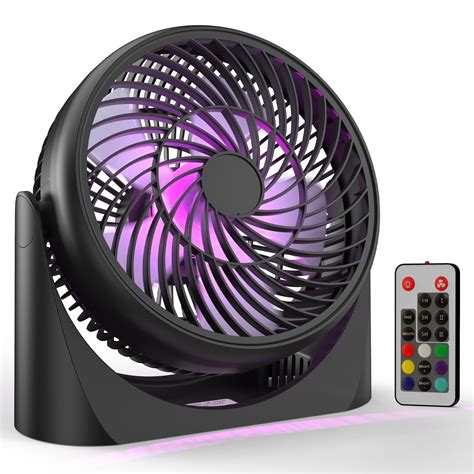 Panergy 8 Usb Desk Fan With Remote 360° Pivot Table Fan With Rgb