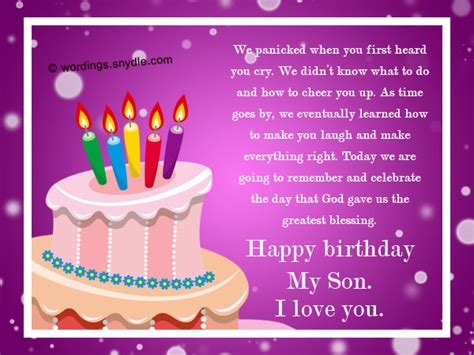 Birthday Wishes For Son Wordings And Messages