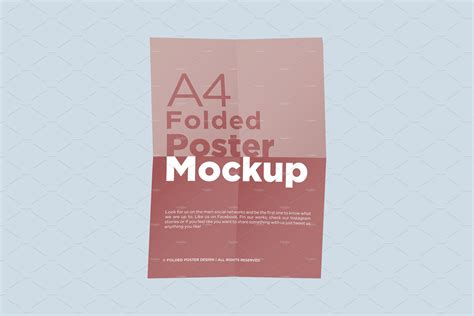 A4 Folded Paper Mockup Print Templates Creative Market