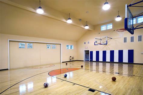 Residential Indoor Basketball Court With Hid Lighting Edgonline