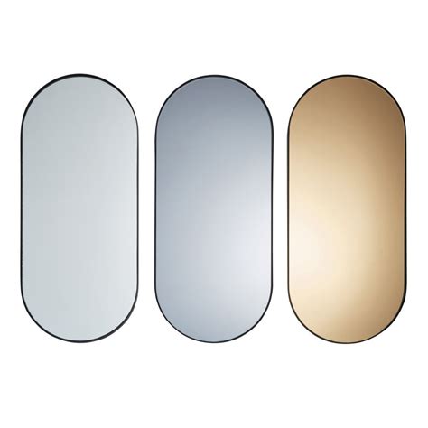 Miroirs Ovales En Métal Noir X3 30x70 Shelton Maisons Du Monde Specchi Set Di Specchi