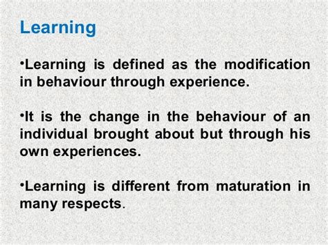 Definition Of Learning