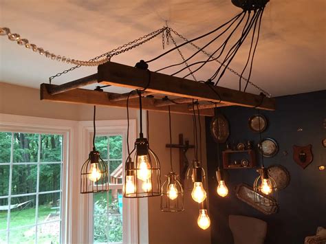 A Rustic Diy Chandelier With A Bit Of Glam Saved By Scottie