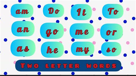 Two Letter Words Phonics For Kids Preschool Learning Youtube