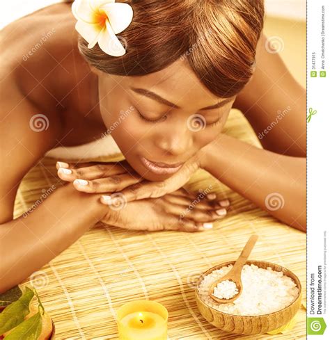 African Woman In Spa Salon Stock Image Image Of American 31477915