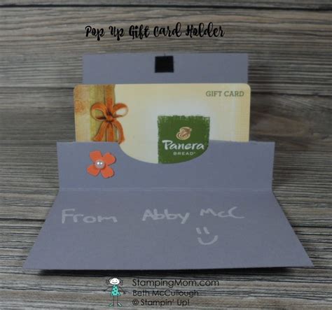 Pop Up T Card Holder With Flowers