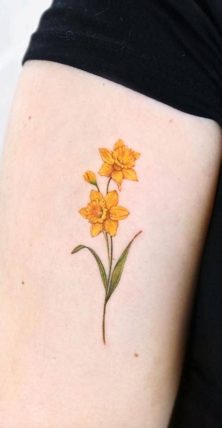 50 Meaningful Narcissus Flower Tattoos Symbolism Designs And