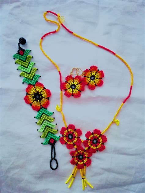 Collar De Flores En Mostacilla Bisuteria Y Complementos Patrones De