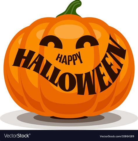 Happy Halloween With Pumpkin Royalty Free Vector Image