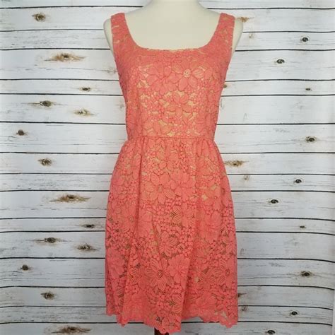 Trina Turk Dresses Trina Turk Coral Lace Sleeveless Dress Poshmark