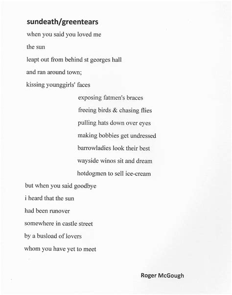 The End Of Summer Poem By Roger Mcgough Very Nice To Look At Forum